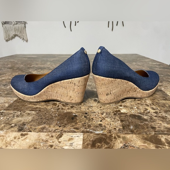 Bass Denim Closed Toe Wedges - Picture 7 of 10